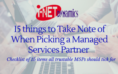 15 Questions Checklist : Finding The Right Managed Services Partner